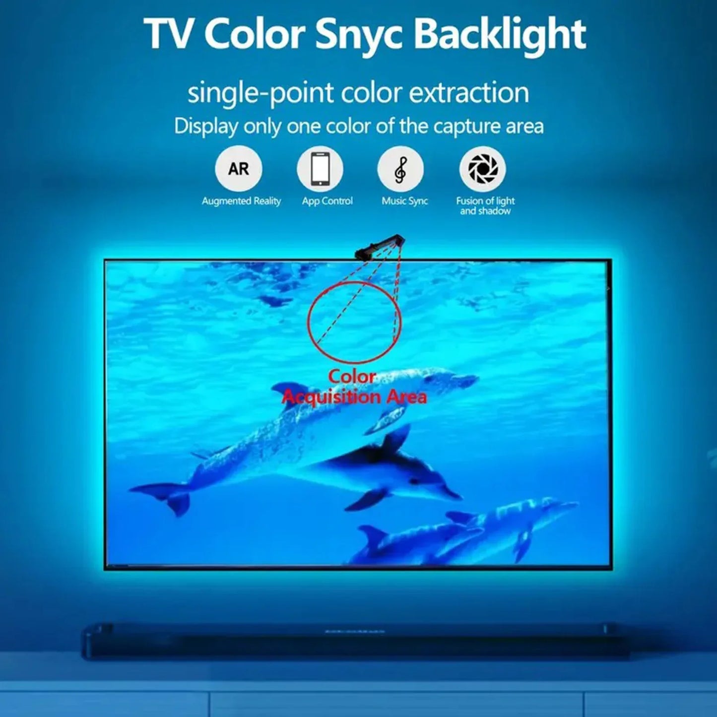 Luces LED Inteligentes para TV con Sensor de Color Dinámico