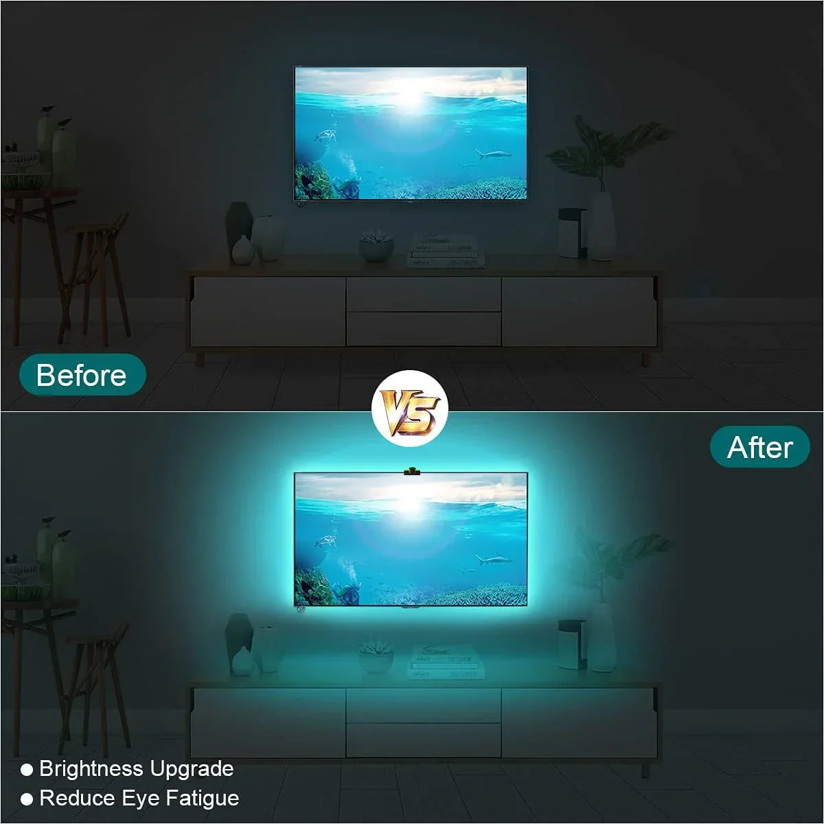 Luces LED Inteligentes para TV con Sensor de Color Dinámico