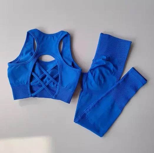 Conjunto Deportivo Mujer – Top y Leggings Antideslizantes para Entrenamiento