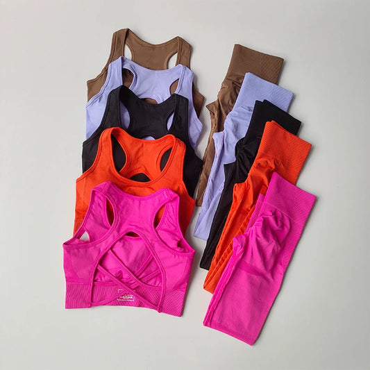 Conjunto Deportivo Mujer – Top y Leggings Antideslizantes para Entrenamiento
